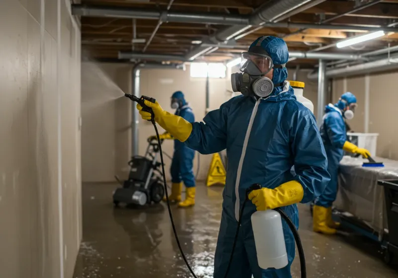 Basement Sanitization and Antimicrobial Treatment process in Rutherford College, NC