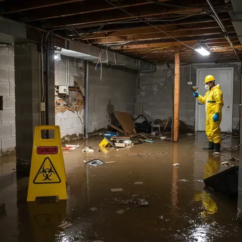 Flooded Basement Electrical Hazard in Rutherford College, NC Property